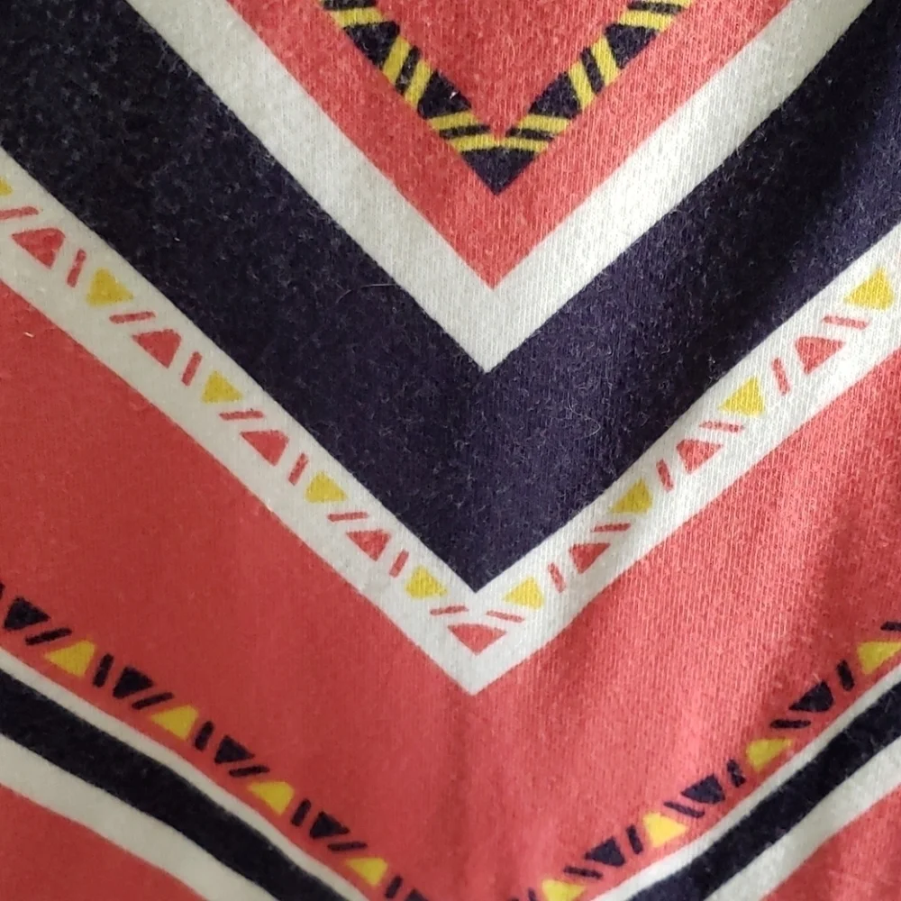 Xhilaration Fit & Flair Sleeveless Dress in a Chevron Print on Pink Size XXL